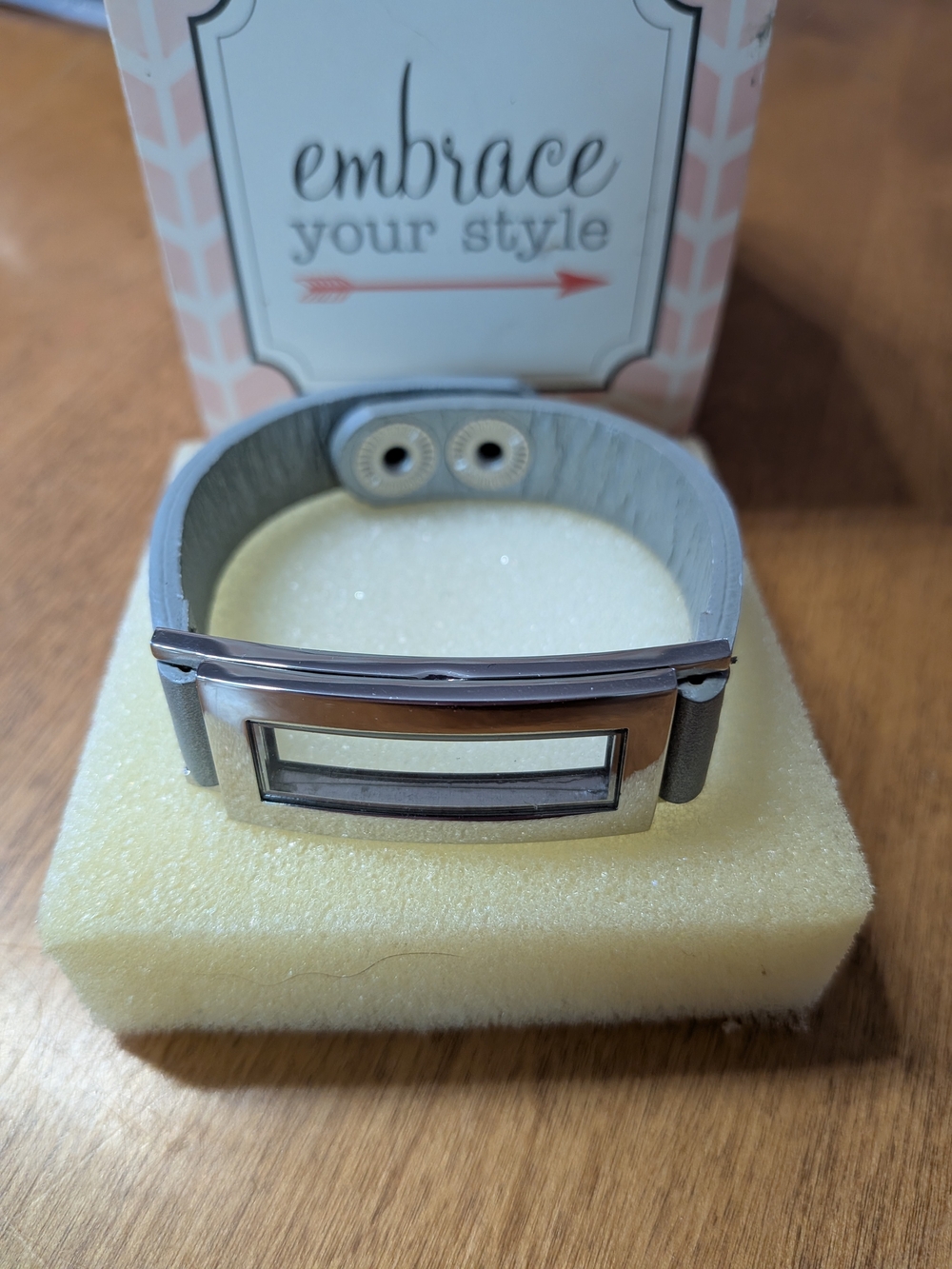 3/$14 Small Charm Bracelet With Gray Band